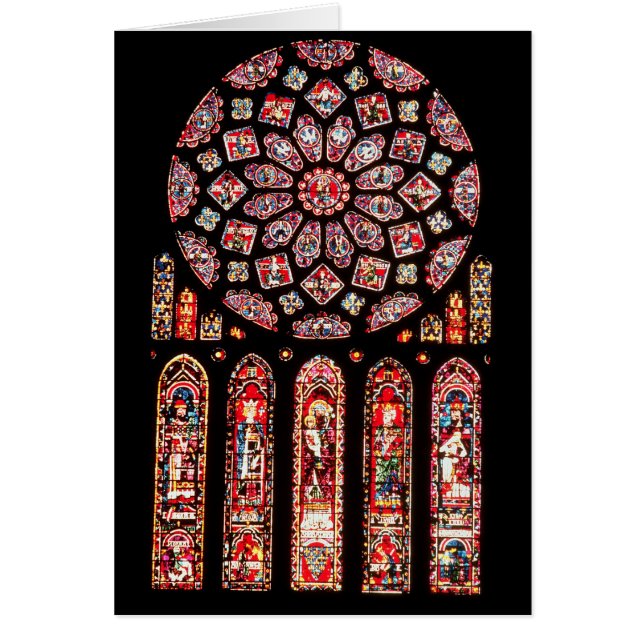 Cartão Aumentaram e as janelas de lanceta da parede norte (Frente)