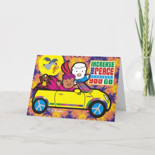 Cartão Aumente A Paz Onde Quer Que Você Vá (Frente)