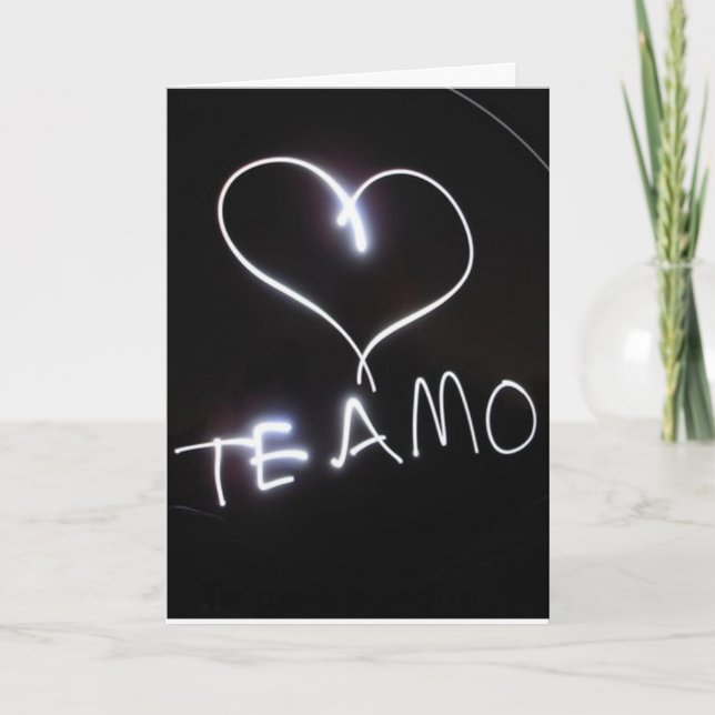 Cartão Aunque de Te amo… (Frente)