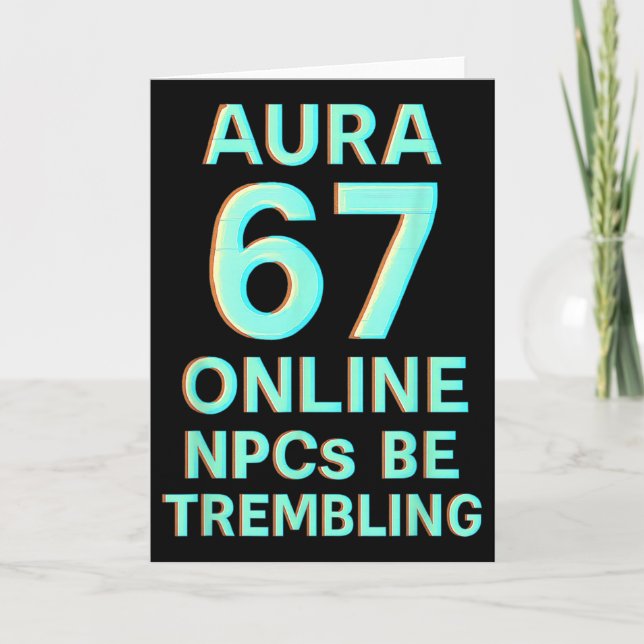 Cartão Aura 67 Online Npcs Be Trembling Glitch Gaming Six (Frente)