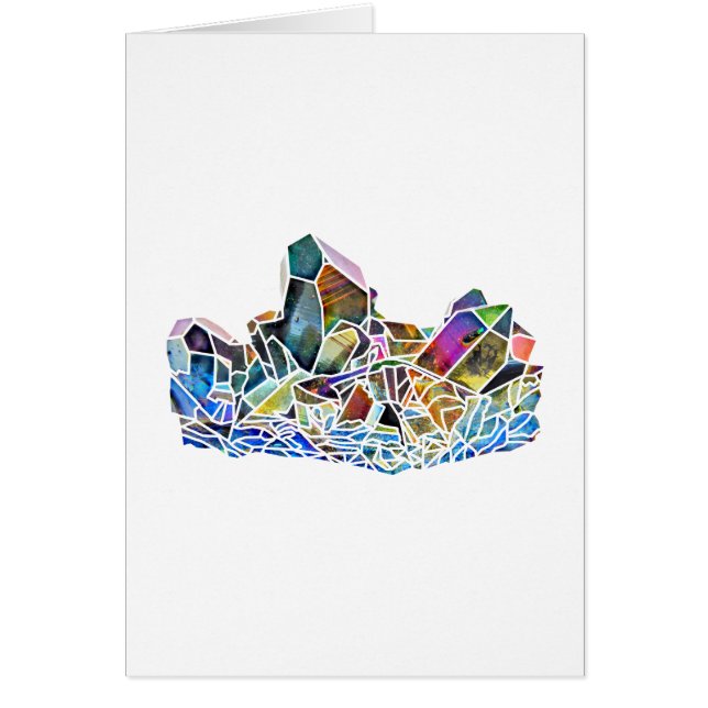 Cartão Aura de cristal cura do arco-íris da arte de (Frente)