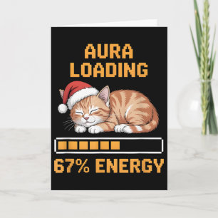 Cartão Aura de Gato Carregando 67 Porcento de Energia Eng