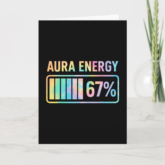 Cartão Aura Energy 67 Engraçado, 67 homens Alpha Slan (Frente)