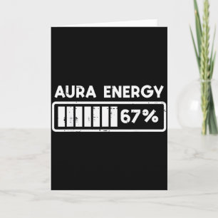 Cartão Aura Energy 67 Número Divertido 6 7 Meme Crianças