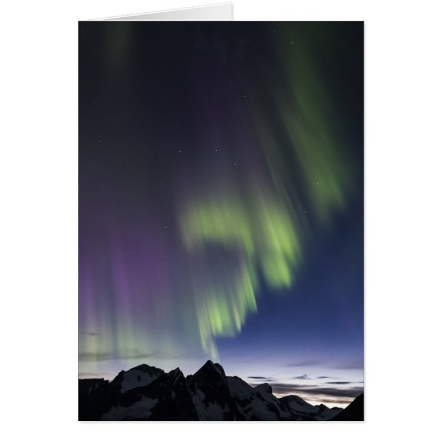 Cartão Aurora boreal de Juneau Icefield (vazio para (Frente)