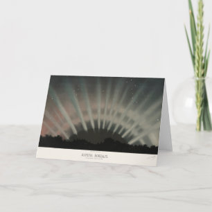 Cartão Aurora Borealis Impressão, Trouvelot, 1881, Resta