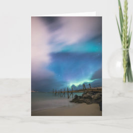 Cartão Aurora da Ilha Sommaroy da Noruega