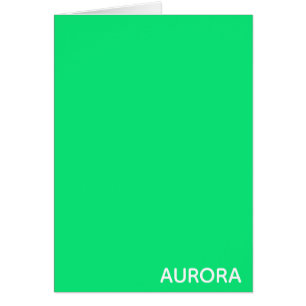 Cartão Aurora green color name