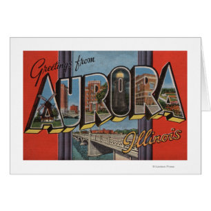 Cartão Aurora, Illinois - grandes cenas da letra