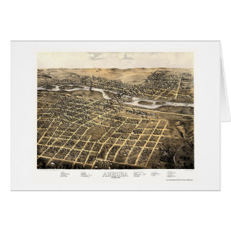 Cartão Aurora, mapa panorâmico do IL - 1867
