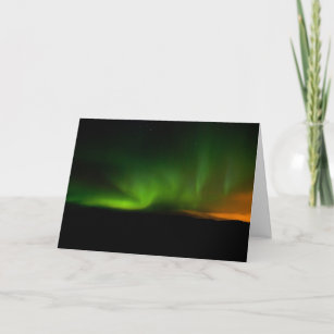 Cartão Aurora na península #2 de Reykjanes