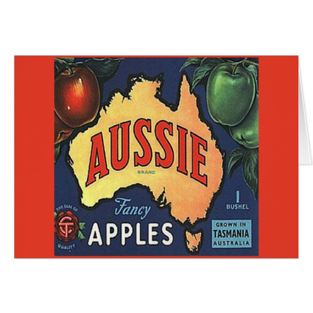 Cartão Aussie Apples (Frente Horizontal)