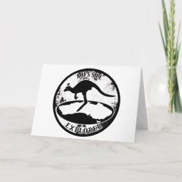 Cartão Aussie Explorer em grunge