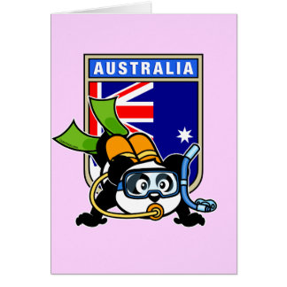 Cartão Austrália Scuba Diving Panda