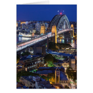 Cartão Austrália, Sydney, A área das rochas, Sydney Harbo