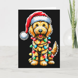 Cartão Australian Labradoodle Árvore de Natal Xmas Papai 