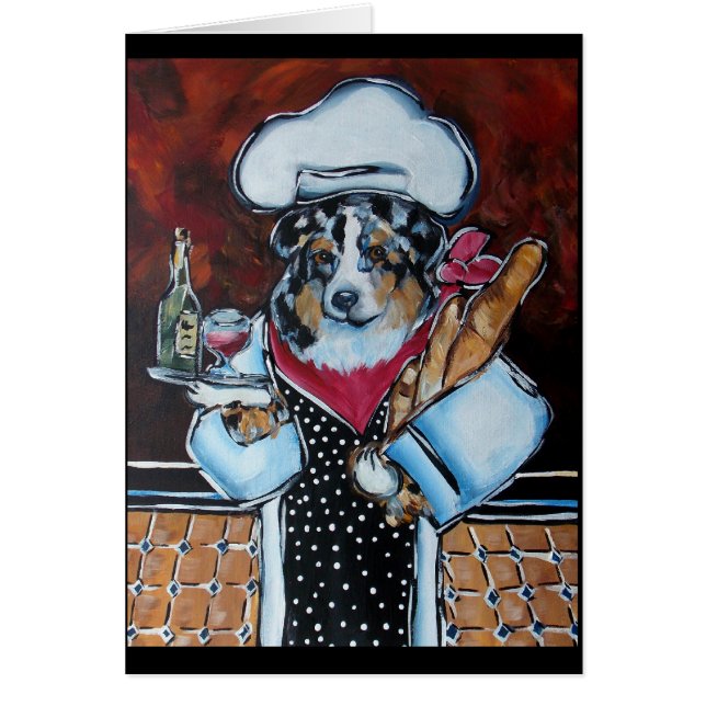 CARTÃO AUSTRALIAN SHEPHERD CHEF (Frente)