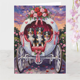 Cartão Australian Shepherd Dia dos Namorados