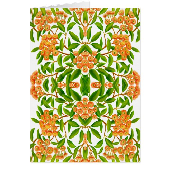 Cartão australiano do design da árvore de goma (Frente)