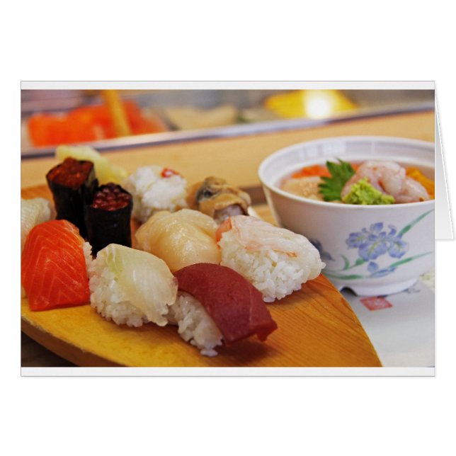 Cartão Autêntico Sushi Sashimi (Frente Horizontal)