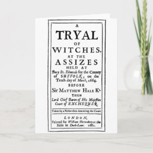 Cartão Authentic Witch Trials Poster