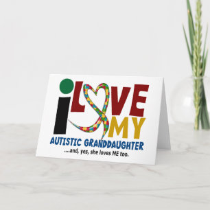 Cartão AUTISM I Love My Autistic Granddaughter 2
