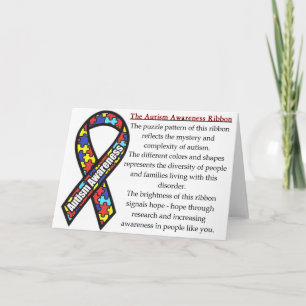 Cartão Autism Ribbon meaning