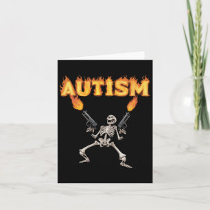 Cartão Autism Skeleton Engraçado Memória-Tanque Específic