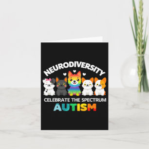 Cartão Autismo Abraça A Neurodiversidade Celebra O Espect