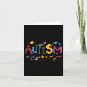 Cartão Autismo Aceitar Compreender Autismo Autismo Mon