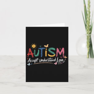 Cartão Autismo Aceite Compreender Atenção Ao Amor