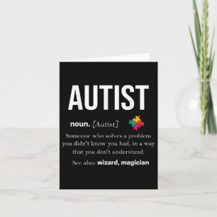 Cartão Autismo Autista Asperger Syndrom Aspie Quebra-cabe