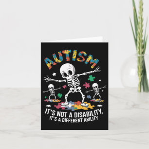 Cartão Autismo Awerness - Skeleton Dabbing Kids Autistas
