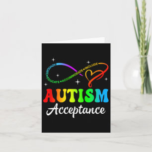 Cartão Autismo Consciência Aceitação Infinidade Símbolo H