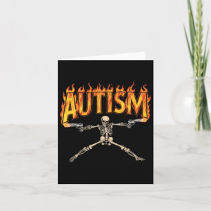 Cartão Autismo Conscientista Tee Autism Memória Esqueletr