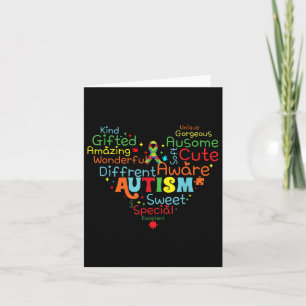 Cartão Autismo de amor cardíaco Fita de apoio à saúde men