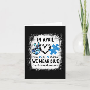 Cartão Autismo Do Amor Pela Paz Em Abril Vestimos Azul Pa