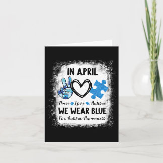 Cartão Autismo Do Amor Pela Paz Em Abril Vestimos Azul Pa