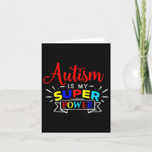 Cartão Autismo É Meu Superpoder - Disabi Autista Colorido