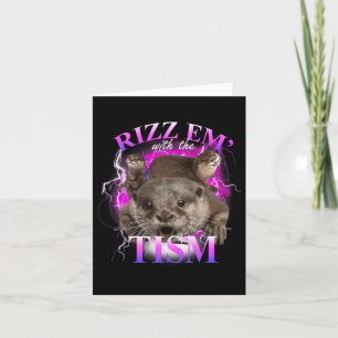 Cartão Autismo Engraçado Rizz Em Com O Tismo Meme Autista