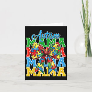 Cartão Autismo Mãe Neuro Diverse Coquette Arco Mãe Mãe