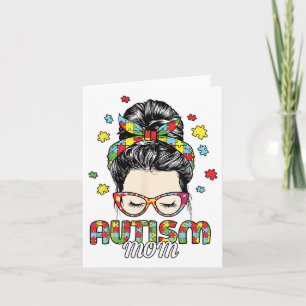 Cartão Autismo Mãe Vida Mensageira Bun Pulmões Byndana Mã