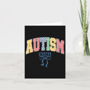 Cartão Autismo Mamãe Arco Coquette Autismo Fofo