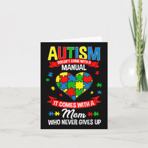 Cartão Autismo não vem com um autismo manual