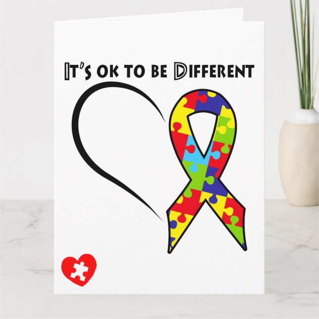 Cartão Autismo - Placa grande (8,5" x 11") (Frente)