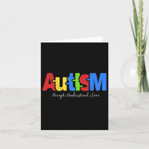 Cartão Autismo Quebra-cabeça Accept Entenda Autismo Autis