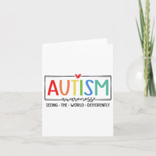 Cartão Autismo Retroativo Vendo O Mundo Diferentemente Au