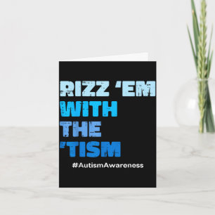Cartão Autismo rizz em com o tismo consciência asd homens