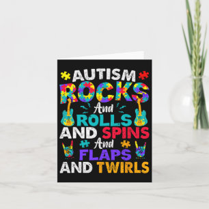 Cartão Autismo Rochas E Rolos E Gira Consciência Autismo