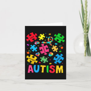 Cartão Autismo Sensibilização Aceite Adaptar Advocate Aut